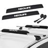 WONITAGO Soft Roof Rack Pads with Two 15 Ft Tie Down Straps for Surfboard, SUP Paddleboard, Snowboard, 28 (Pair) Black view 1
