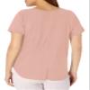 Star Vixen Women's Plus-Size Dolman SLV Hi-Low Hem Easy-Wear Brushed Knit Top, Mauve, 1X view 2