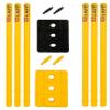 Klapp Six Pcs Plastic Wicket Set with Cover,Black and Yellow view 1