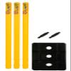 Klapp Six Pcs Plastic Wicket Set with Cover,Black and Yellow view 2