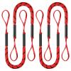 AQINGR Bungee Dock Lines for Boats Boat Dock Bungee Ties Bungee Dock Line Mooring Rope Shock Bungee Docking Rope for Boat Kayak Jet Ski 4 Feet 4 Pack Red&Black view 1
