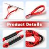 AQINGR Bungee Dock Lines for Boats Boat Dock Bungee Ties Bungee Dock Line Mooring Rope Shock Bungee Docking Rope for Boat Kayak Jet Ski 4 Feet 4 Pack Red&Black view 3