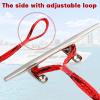 AQINGR Bungee Dock Lines for Boats Boat Dock Bungee Ties Bungee Dock Line Mooring Rope Shock Bungee Docking Rope for Boat Kayak Jet Ski 4 Feet 4 Pack Red&Black view 4