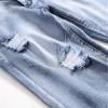 Idopy Men`s Stretchy Ripped Distressed Short Jeans Denim Shorts Light Blue 34 view 4