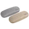 CM Pack of 2 Hard Shell Eyeglasses Glasses Case Linen Glasses Protective Case for Eyeglasses, Sunglasses (Gray & Light Brown) view 1