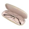 CM Pack of 2 Hard Shell Eyeglasses Glasses Case Linen Glasses Protective Case for Eyeglasses, Sunglasses (Gray & Light Brown) view 3