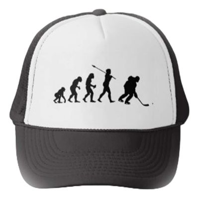 Funny ice Hockey Player Unisex Adjustable Trucker Hat Baseball Cap Black
