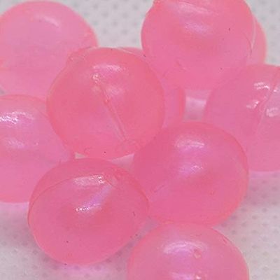 BnR Tackle SBPS16 Soft Beads, 16 mm, Pink Sheen, Neutral Buoyancy, 10/Pack