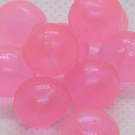 BnR Tackle SBPS16 Soft Beads, 16 mm, Pink Sheen, Neutral Buoyancy, 10/Pack