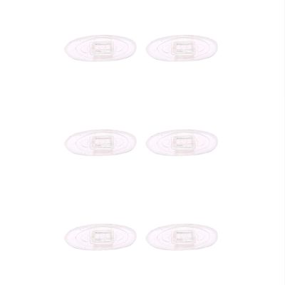 NicelyFit Clear Silicon Rubber Nose Pads for Oakley Glass Frames OX5079 OX5038 OX5066 OX5088 OX3102 OX5040 OX5042 etc (Clear - 3 Pairs)