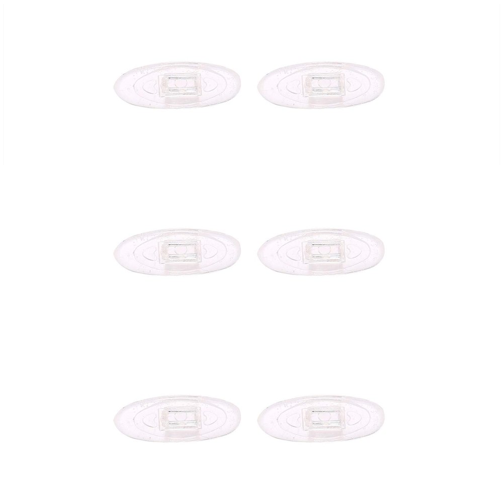 NicelyFit Clear Silicon Rubber Nose Pads for Oakley Glass Frames OX5079 OX5038 OX5066 OX5088 OX3102 OX5040 OX5042 etc (Clear - 3 Pairs)