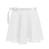 YONGHS Kids Girls Ballet Dance Chiffon Pull-On Wrap Skirts with Waist Tie Classic Basic Active Gymnastic Dancewear White 4-6 view 2