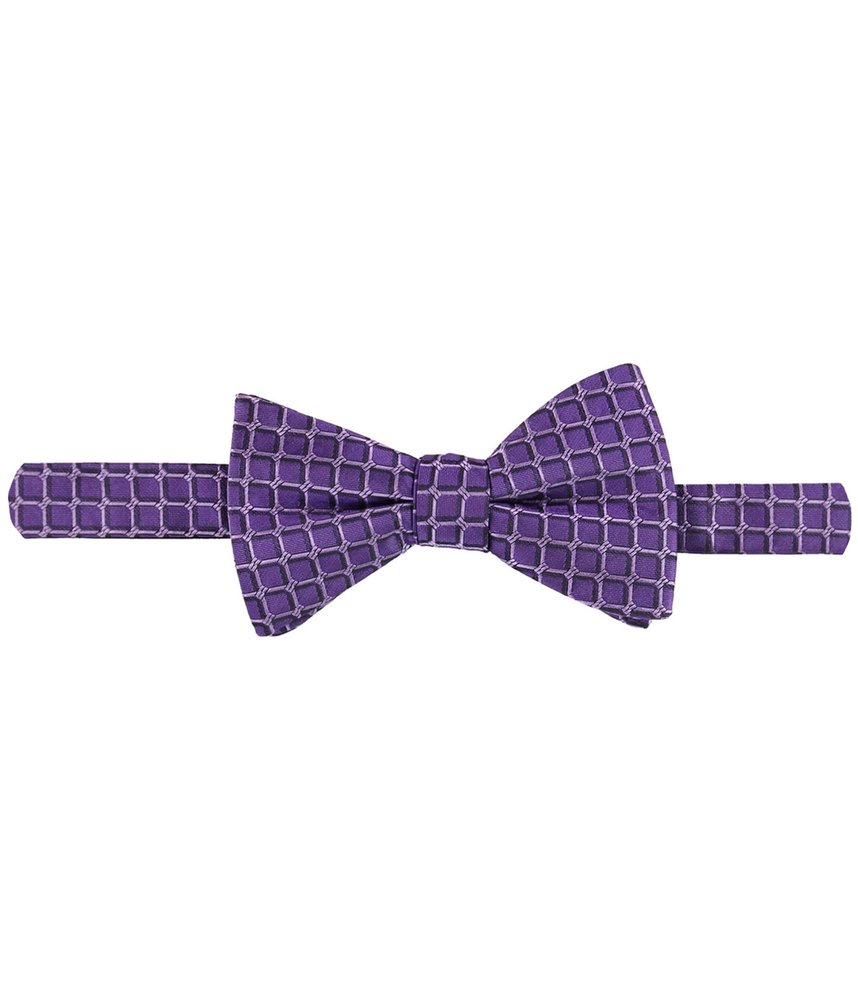 Alfani Mens Geometric Self-tied Bow Tie, Purple, One Size