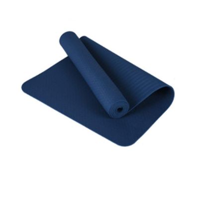 YOGAMATE 8mmNon Slip Yoga Mat with Carry Strap, Eco Friendly & SGS Certified TPE Material  Odorless, Non Slip, Durable and Lightweight (Color : Dark Blue)