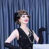 LOWOSAIWOR 1920s Headpiece For Women Flapper Headband For Girl Black 20s Headpiece for 20s Them Party(E Design) view 2