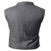 Everbeauty Men Vest Casual Regular Fit Mandarin Collar Jacket Waistcoat For Party view 2