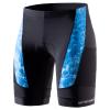 MY KILOMETRE Mens Triathlon Shorts with Adjustable Drawstring Easy Reach Leg Pockets Chamois for Long-Distance Tri Race (Black/SkyBlue Large) view 1
