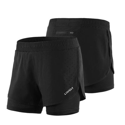 Lixada 2 in 1 Running Shorts for Women Women Quick Dry Breathable Active Workout Shorts