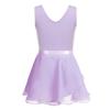 Alvivi Kids Girls Classic Tank Top Skirted Leotard Gymnastics Training Ballet Dance Unitard Sleeveless Lavender 5-6 view 2