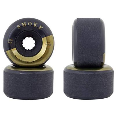 Blood Orange Smoke Black/Gold Longboard Skateboard Wheels - 69mm 84a (Set of 4)