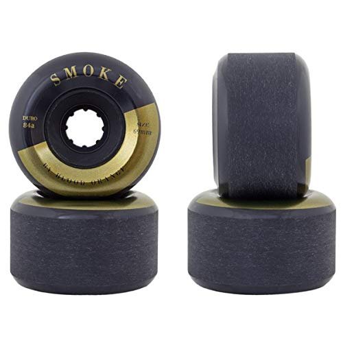 Blood Orange Smoke Black/Gold Longboard Skateboard Wheels - 69mm 84a (Set of 4)