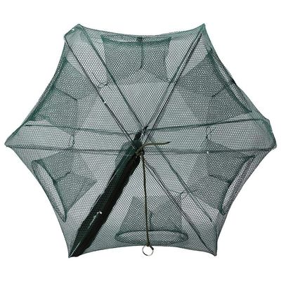 6 Holes Fish Traps Automatic Fishing Net Shrimp Cage Nylon Foldable Crab Fish Trap Cast for Fish Shrimp Minnow Crayfish