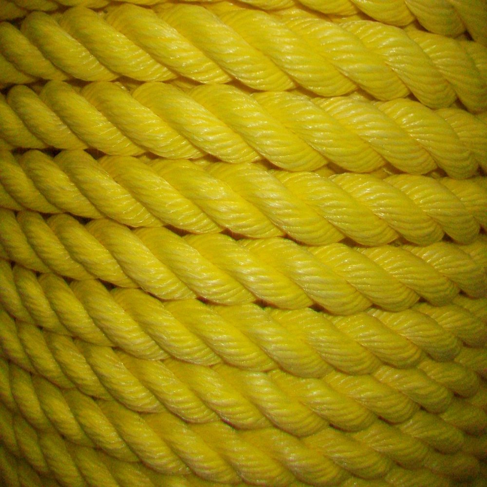 3/4" x 600' Yellow Poly Rope 3/4 x 600 Polypropylene 3 Strand Twisted