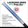 SNIPER SKIN ICT Lacrosse Grip - Waterproof Replacement Grip Wrap - Perfect Team Swag - Easy to Install, Strong Sports Grip - Black Lightning view 2