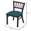 Holland Bar Stool Co. 610 Contessa 18" Chair with Black Wrinkle Finish and Graph Tidal Seat view 2