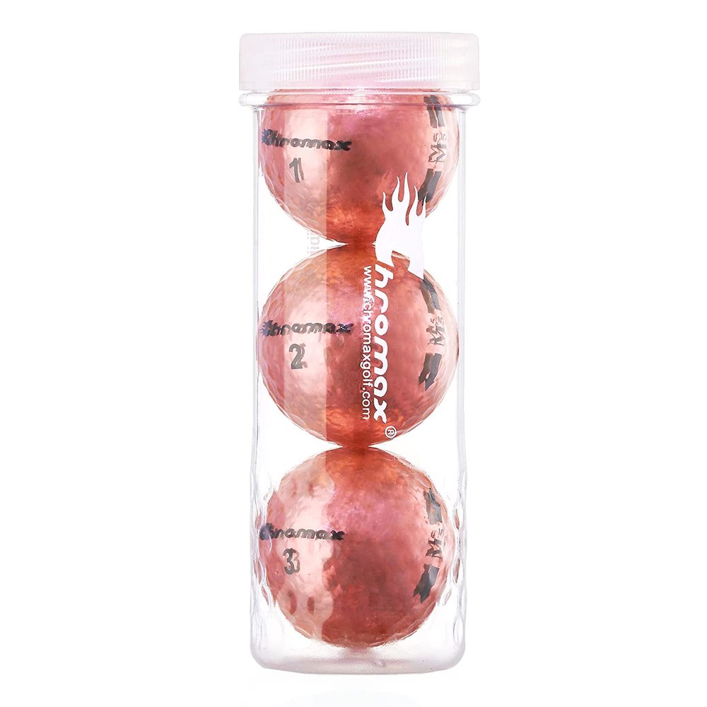 Chromax Metallic M5 Colored Golf Balls (3 Pack Tube), Pink