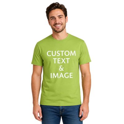 Custom T Shirts for Men Women Personalized Photo Text Logo Unisex Cotton Tee Design Your Own Front Back Print Adult Shirt