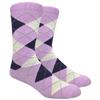 Men's FineFit Arygle Dress Trouser Socks Assorted Colors - You Choose! (Lavender) view 1