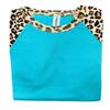 ILTEX Plain Raglan Lightweight Cotton and Polyester T-Shirt 3/4 Sleeves Athletic Baseball Jersey Unisex Multi Function Sports, Outdoors and Gym (30+ Colors) (Tiffany/Cheetah, Medium) view 2