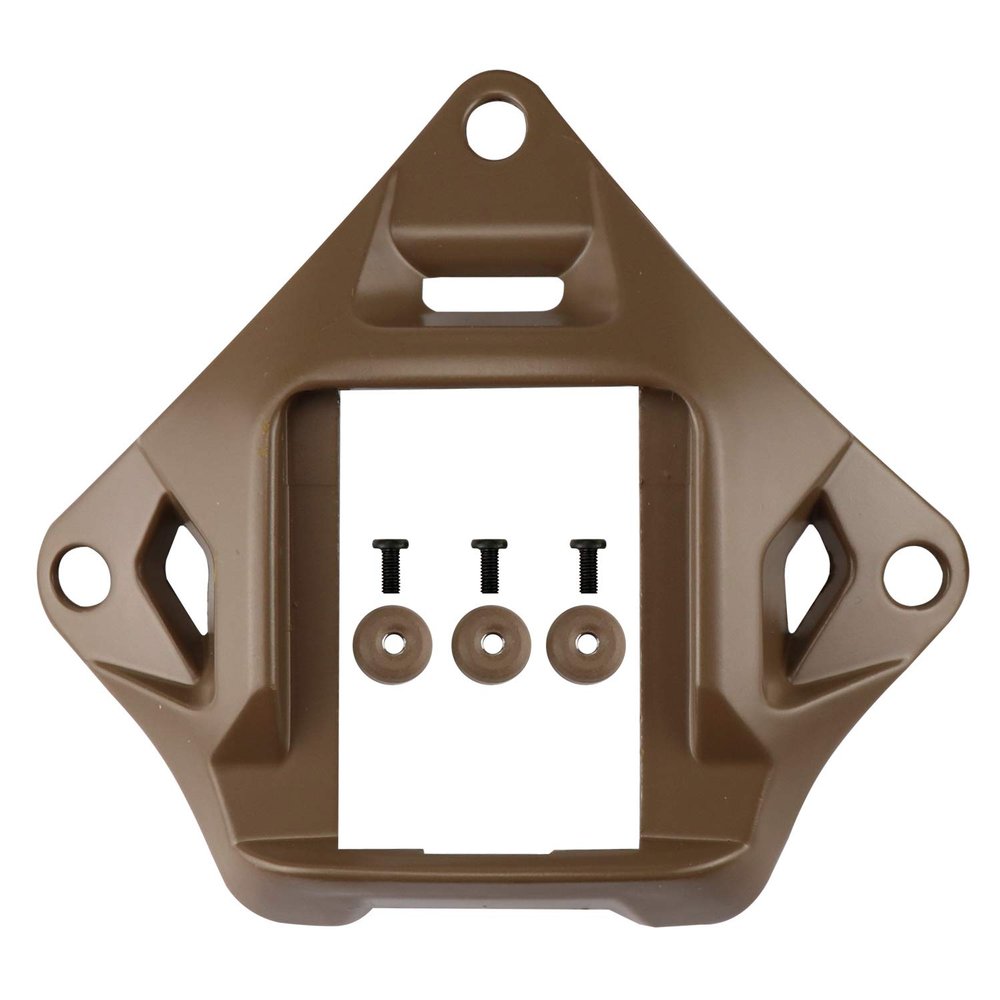 Tactical Helmet NVG Mount Shroud Steel Sports Camera Bracket Base for Fast Helmet (Tan)