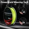 RUNCL PowerBraid Braided Fishing Line, Ultra Durable Braided Line 4 Strands - Seamless Weaving Tech, Enhanced Coating Tech, Zero Stretch, High Sensitivity (Hi-Vis Yellow, 300Yds, 40LB(18.1kgs)) view 2