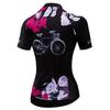 Bike Jersey Women's Cycling Jersey MTB Tops Shirts Apparel Mountain Road Bicycle Clothes Breathable Pro Team Biker Racing top for Ladies Female Summer Black red Size XXL view 2