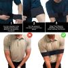 Amy Sport Golf Swing Training Aid Wrist Hinge Adjustable Arm Band with Hanger Smartball Connection Band for Correction, Men Women Ball Between Arms Practice Tool (2 Pack Black Golf Swing Arm Band) view 4