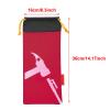 Alomejor Tent Peg Bag Camping Portable Tent Stakes Bag Hammer Nail Pouch for Hiking Camping Tent Hammers and Other Accessoris (Red) view 3