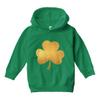 Tcombo Gold Foil Shamrock - Irish Ireland Toddler/Youth Fleece Hoodie (Kelly, Medium (Youth)) view 1