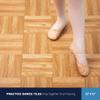 IncStores 3/8" Thick Snap Together Dance Flooring Tiles | 12x12 Printed Vinyl Dance Floor Tiles for Practice & Performance | Black | 32 Tile Pack view 3