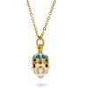 BestPysanky Horseshoe Brass Royal Egg Pendant Necklace view 2