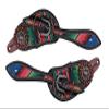 Showman Ladies Size Serape Print Chocolate Brown Leather Spur Straps! New Horse TACK! view 1