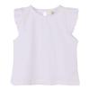ContiKids Little Girls' Ruffle Solid Tank Tops Round Neck T-Shirt (Clerget White, 7 (3-4 Years)) view 1