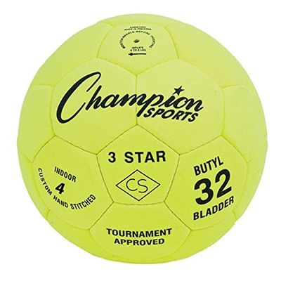 PerfectPitch 3 Star Soccer Ball44; Yellow & Black - Size 4