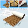 Boat Flooring Mat EVA Foam Boat Decking Marine Carpet Faux Teak Sea Decking Sheet Non-Slip Self-Adhesive Flooring Material for Pontoon Yacht Surfboard Swim Platform RV Floor 74.8"27.5" view 2