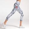 Dragon Fit High Waist Yoga Leggings with 3 Pockets,Tummy Control Workout Running 4 Way Stretch Yoga Pants (X-Large, Capri29-Marble) view 2