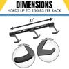 Koova Wall Mount Bike Storage Rack  Large Capacity 6-Bike Hanger for Garage  DIY Installation  Large Bicycle Big Tire Hooks with Helmet Hooks - Made in USA view 4