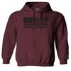 0023. United States of America Vintage American Flag USA us Military Patriotic Style Sweatshirt Pullover Hoodie (Maroon, Medium) view 1
