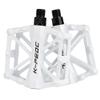 boruizhen Aluminium CNC Bike Platform Pedals Lightweight Road Cycling Bicycle Pedals for MTB BMX (White) view 1