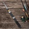 Alomejor Fishing Rod Portable Small Short Sea Pole Mini Sea Fishing Tools Telescopic Fishing Rod for Travel Seawater Freshwater Bass Trout Fishing(1.7m) view 4